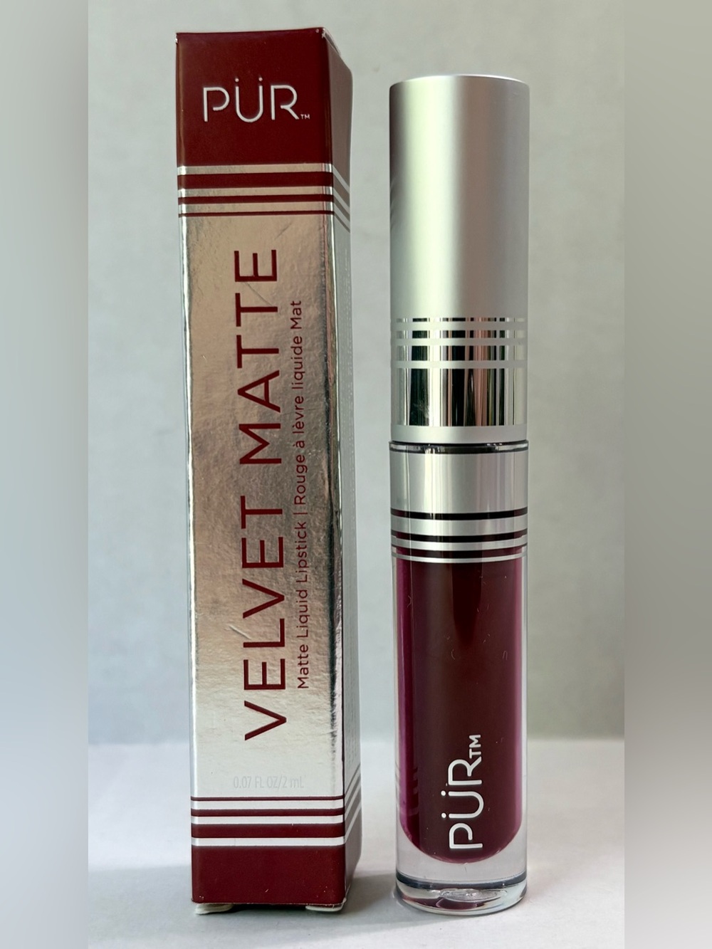 PΓR Minerals Velvet Matte Liquid Lipstick Addiction Deep Berry Red NIB